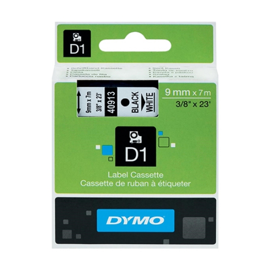 Imagem de FITA DYMO D1 9MMX7MT PRETA/BRANCA 40913/S0720680