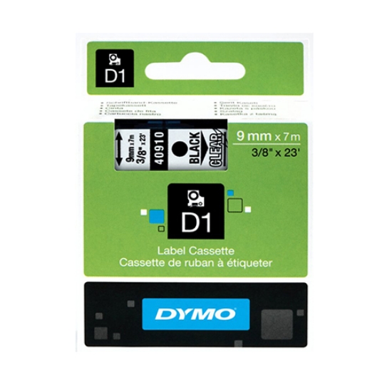 Imagem de FITA DYMO D1 9MMX7MT PRETA/TRANSP. 40910/S0720670