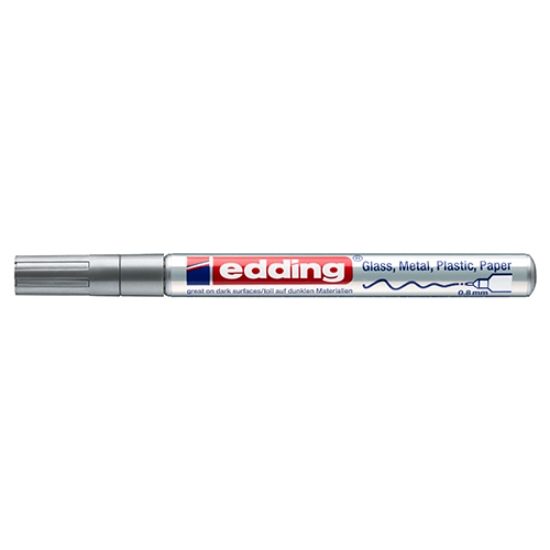 Imagem de MARC. PERM. EDDING 780 PRATA 54 (PONTA FINA 0.8MM)