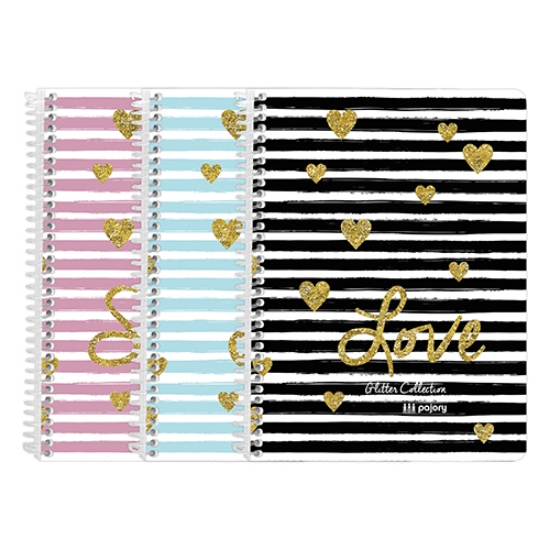 Picture of CADERNO ESPIRAL A5 60FOLHAS PAJORY GLITTER XADREZ