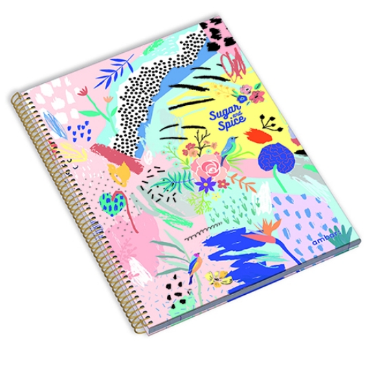 Picture of CADERNO ESPIRAL CAPA DURA A4 120F SUGAR AND SPICE PAUTADO