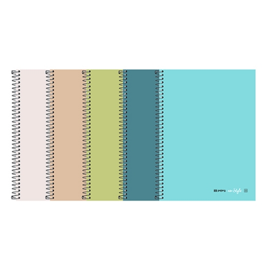 Picture of CADERNO ESPIRAL CAPA DURA A4 120FOLHAS PAJORY NEO:STYLE PASTEL XADREZ