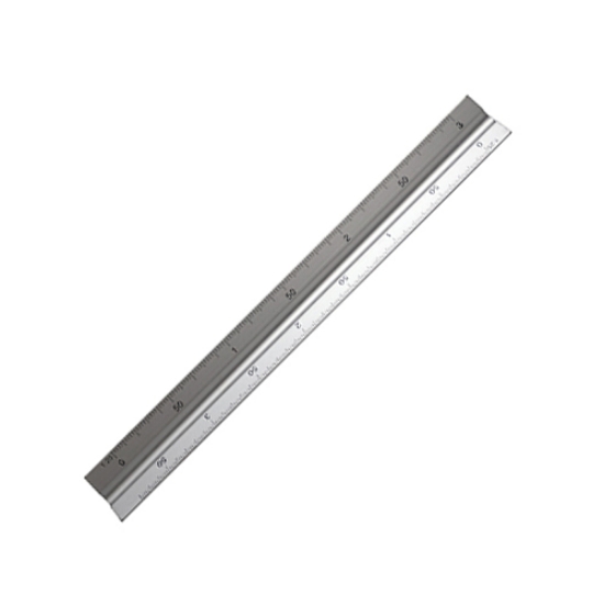 Imagem de ESCALA REDUÇÃO TRIANGULAR METAL 15CM (1:20/1:25/1:50/1:75/1:100/1:125)