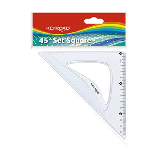 Picture of BLISTER 1 ESQUADRO 45º/13CM KEYROAD TRANSPARENTE (KR971051)