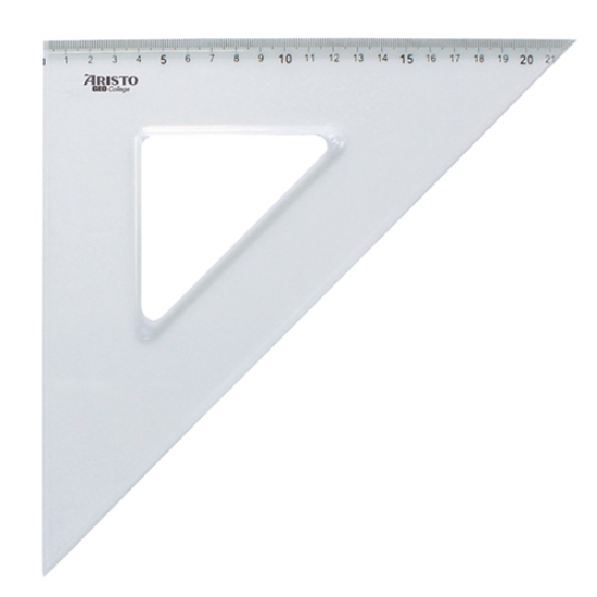 Imagem de ESQUADRO 45º/30CM ARISTO GEOCOLLEGE E-21CM TRANSPARENTE AR23430