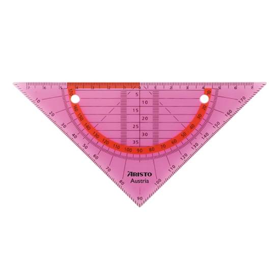 Picture of ESQUADRO GEOMÉTRICO 16CM ARISTO GEOFLEX ROSA (AR23009NP)