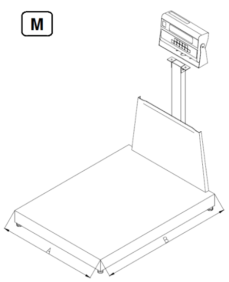 Imagem de BÁSCULA MONOCÉLULA Plataforma Monocélula c/ coluna + Visor Inox LP7510